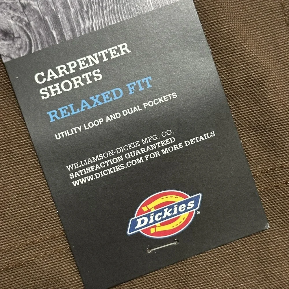 NWT Dickies Carpenter Shorts Men's 50 Brown Relaxed Fit Workwear